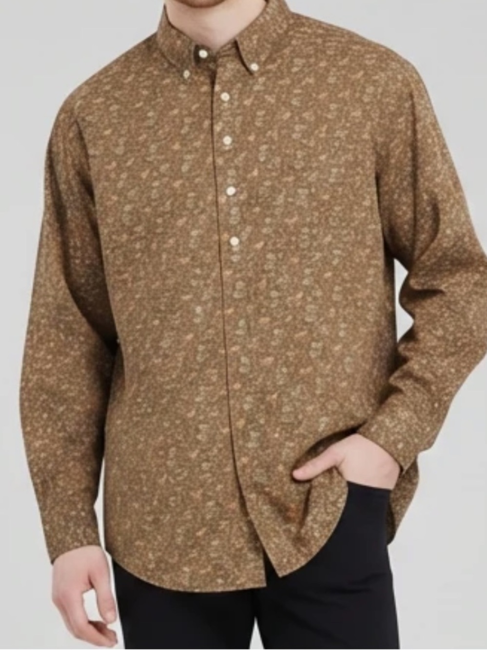 Vintage Ralph Lauren Afton Calico Pullover Shirt, XL - Picture 2 of 6